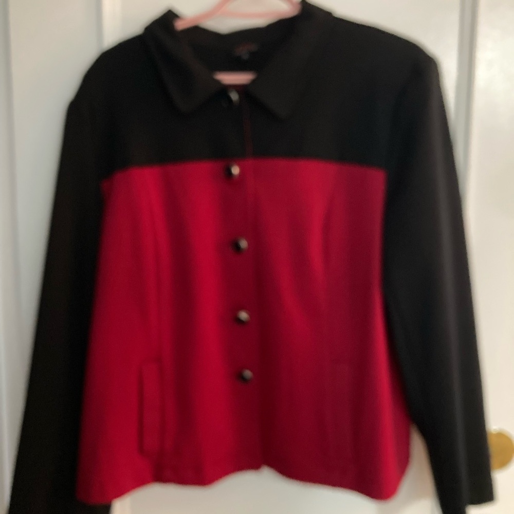 Jules & Leopold Black and Red Blazer